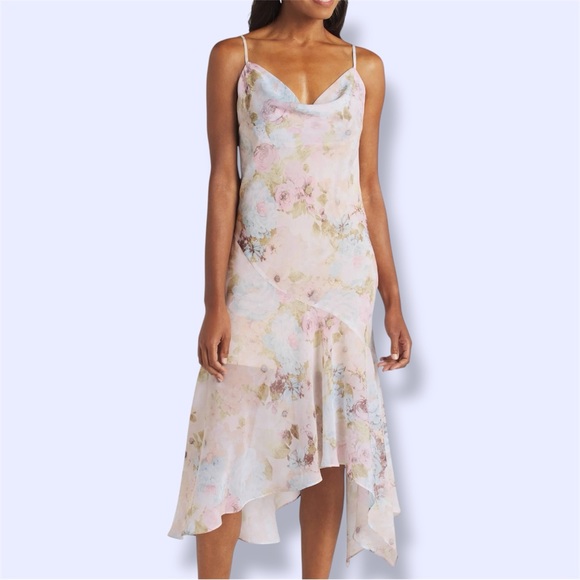 Wayf Dresses & Skirts - Wayf Womens Rendezvous Cowl Neck Slip Midi Dress